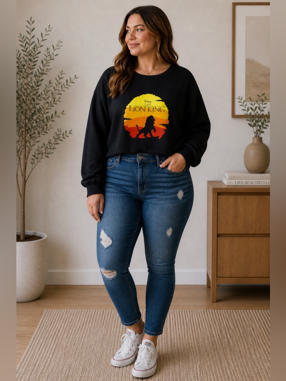Disney The Lion King‎ Plus Size Crop Sweatshirt